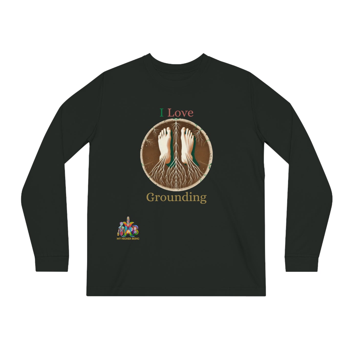 'I Love Grounding'_100% Organic Cotton Long Sleeve Tee