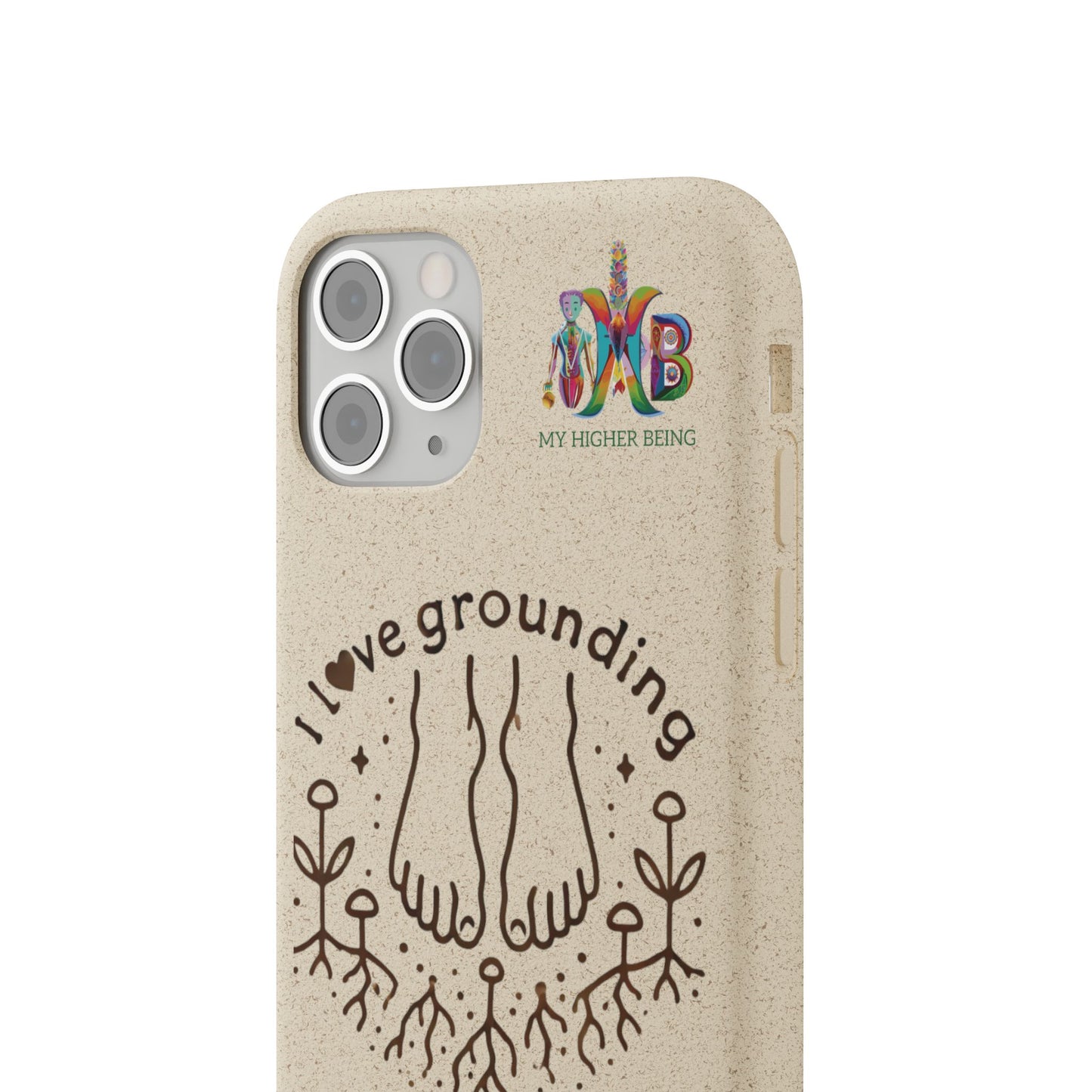 'I Love Grounding'_Plastic Free Biodegradable Phone Case