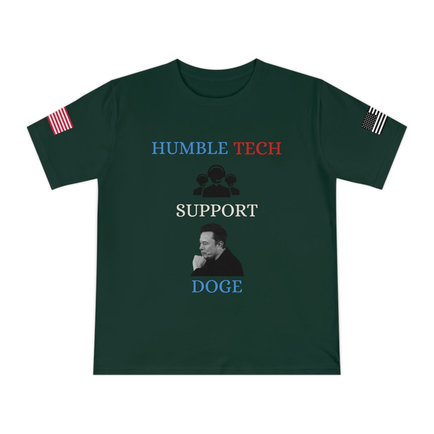 Elon Musk’s ‘Humble Tech Support’ DOGE Initiative Tee _100% Organic Cotton