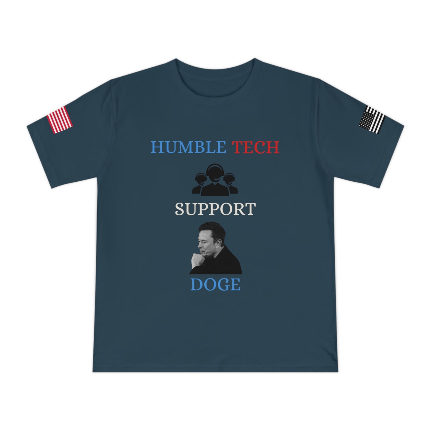 Elon Musk’s ‘Humble Tech Support’ DOGE Initiative Tee _100% Organic Cotton