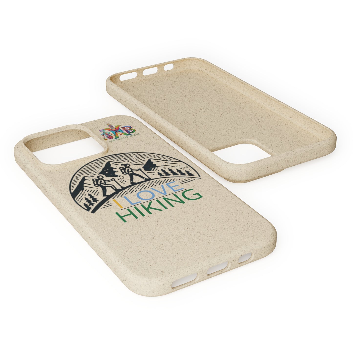 'I Love Hiking'_Plastic Free Biodegradable Phone Case