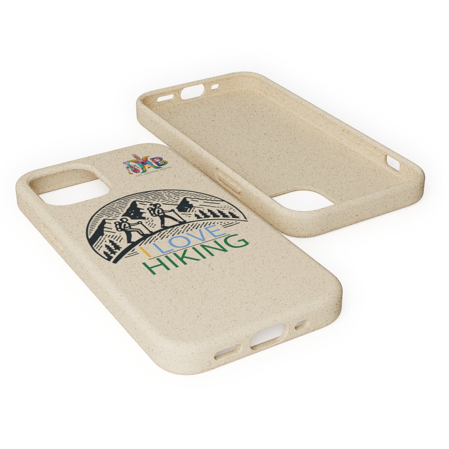'I Love Hiking'_Plastic Free Biodegradable Phone Case