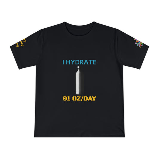 'I Hydrate 91 OZ/DAY' (MHB EDITION)_100% Organic Cotton T-Shirt