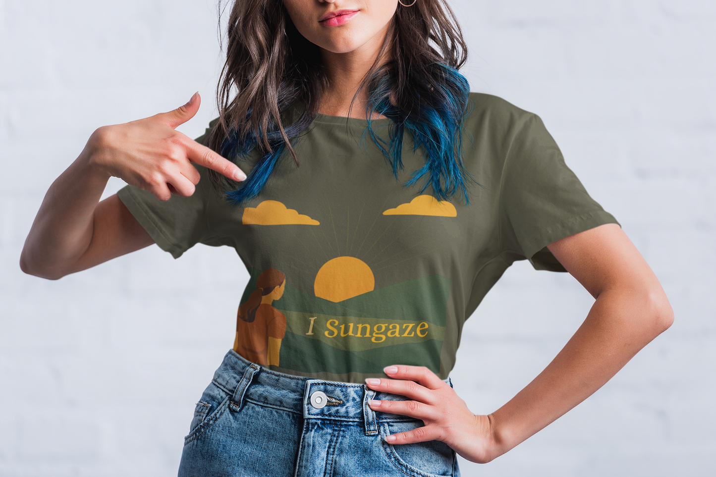 'I Sungaze'_100% Organic Cotton T-Shirt_Female