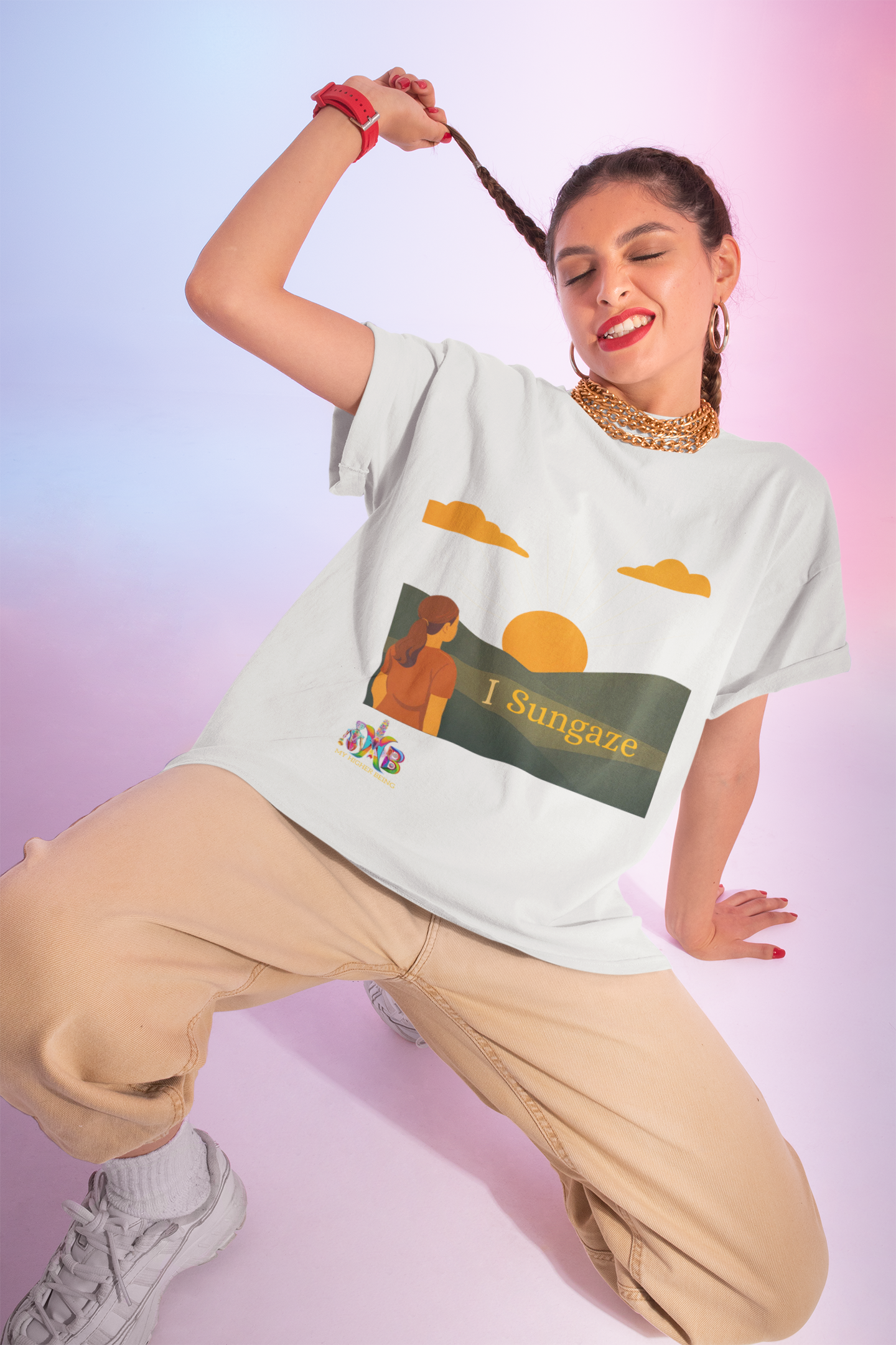 'I Sungaze'_100% Organic Cotton T-Shirt_Female