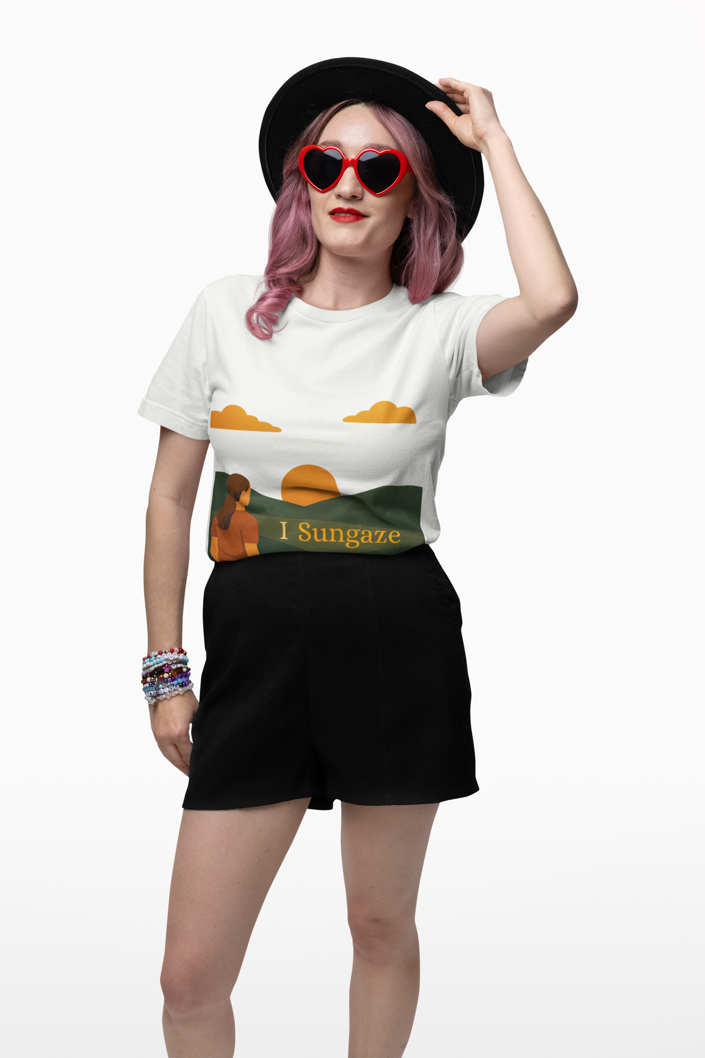 'I Sungaze'_100% Organic Cotton T-Shirt_Female