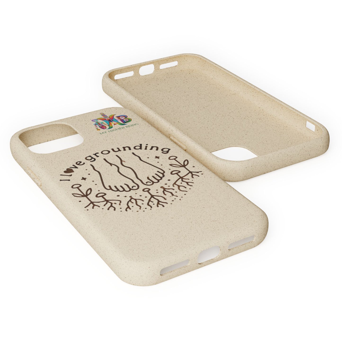 'I Love Grounding'_Plastic Free Biodegradable Phone Case
