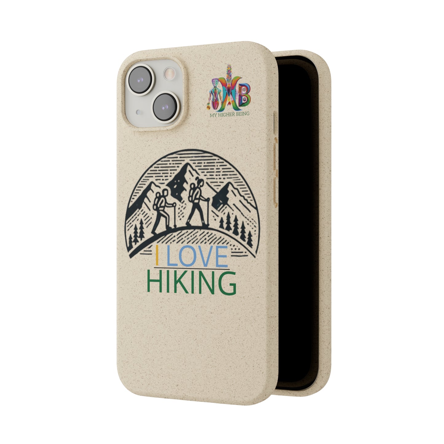 'I Love Hiking'_Plastic Free Biodegradable Phone Case