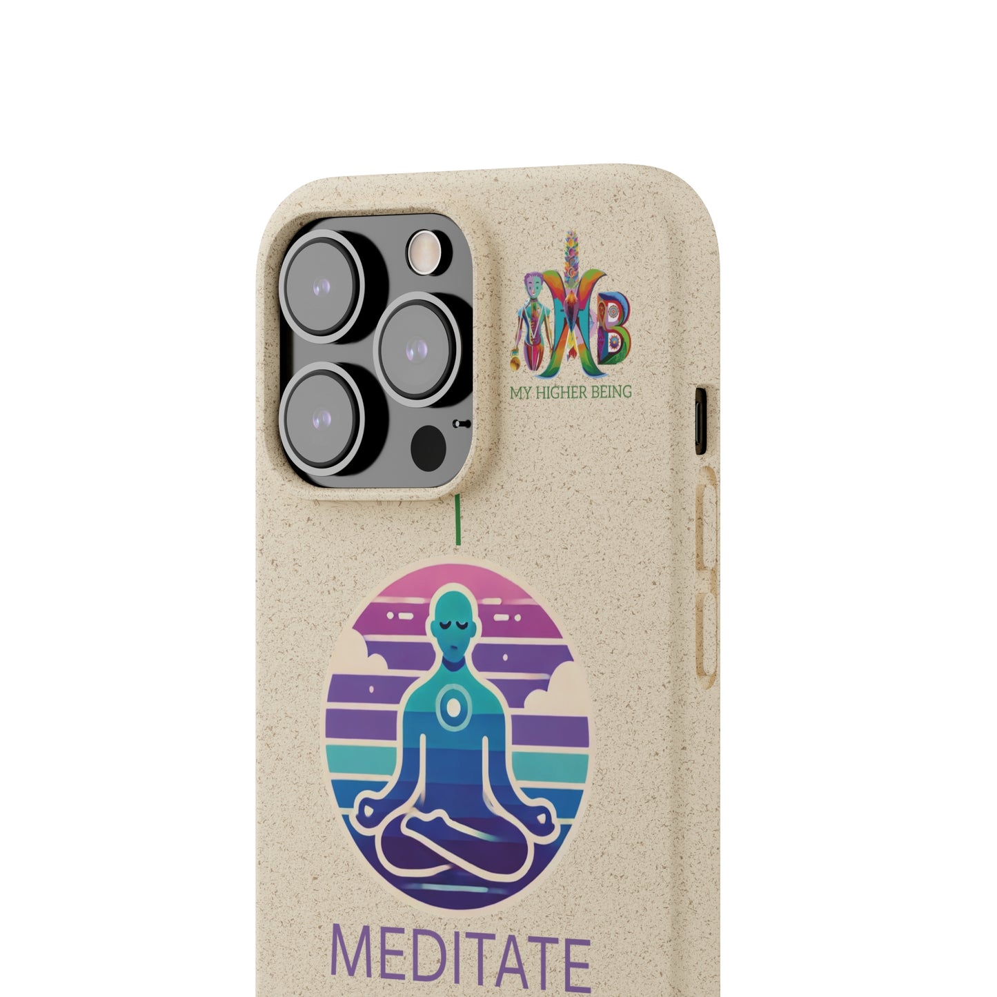 'I Meditate'_Plastic Free Biodegradable Phone Case