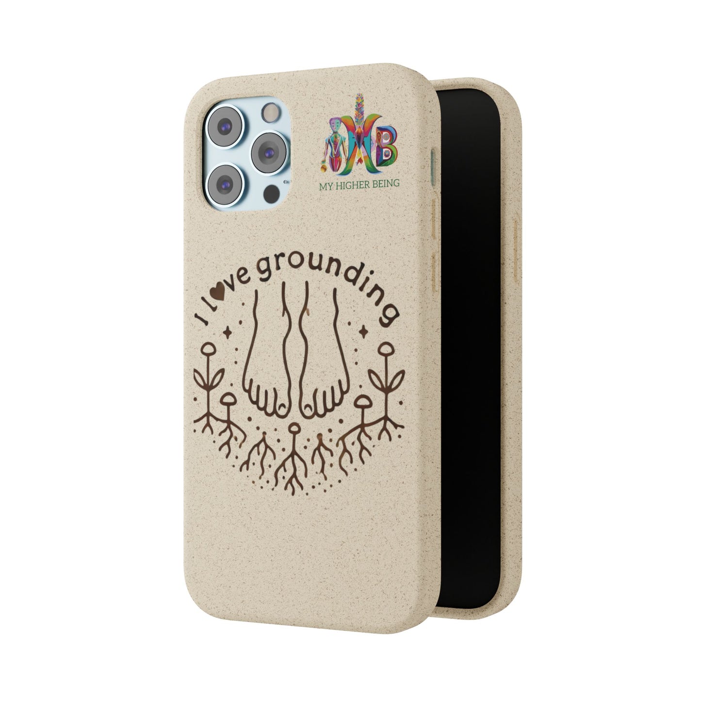 'I Love Grounding'_Plastic Free Biodegradable Phone Case
