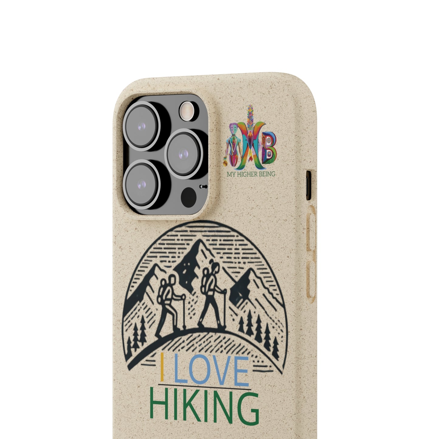 'I Love Hiking'_Plastic Free Biodegradable Phone Case