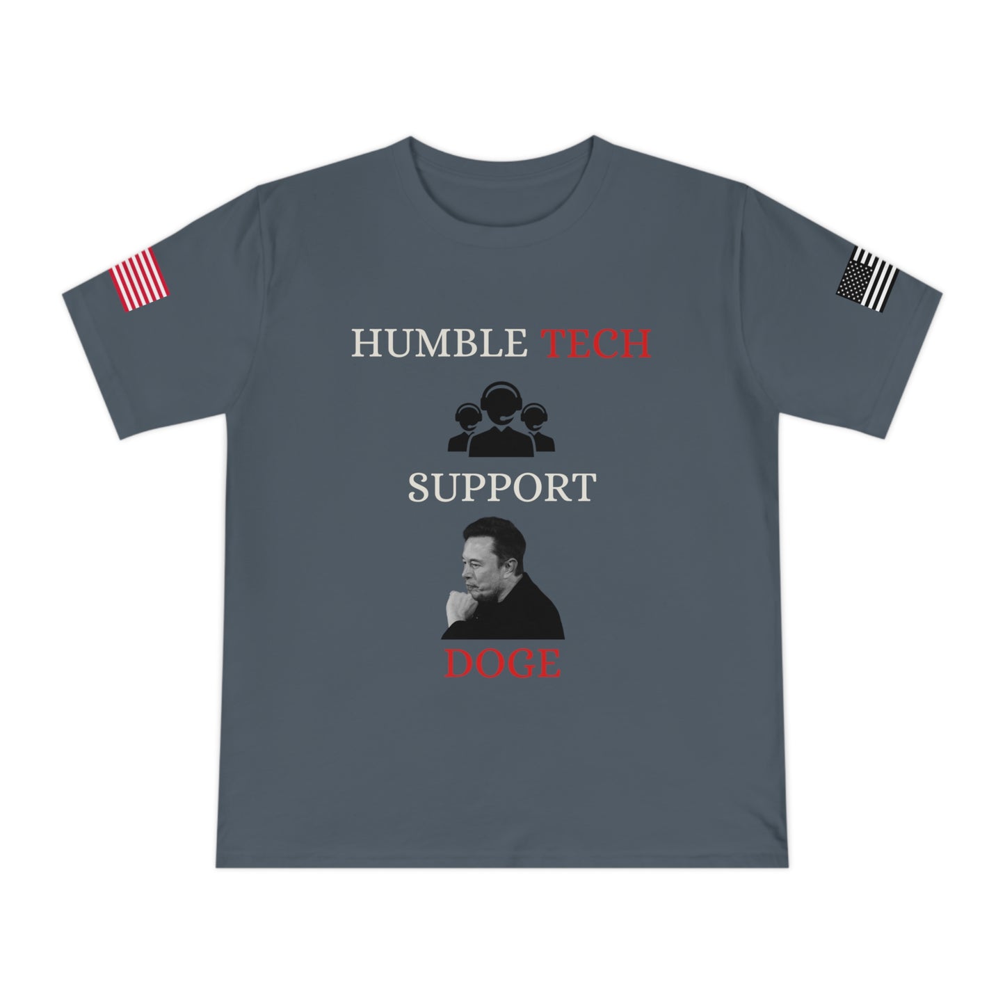 Elon Musk’s ‘Humble Tech Support’ DOGE Initiative Tee _100% Organic Cotton
