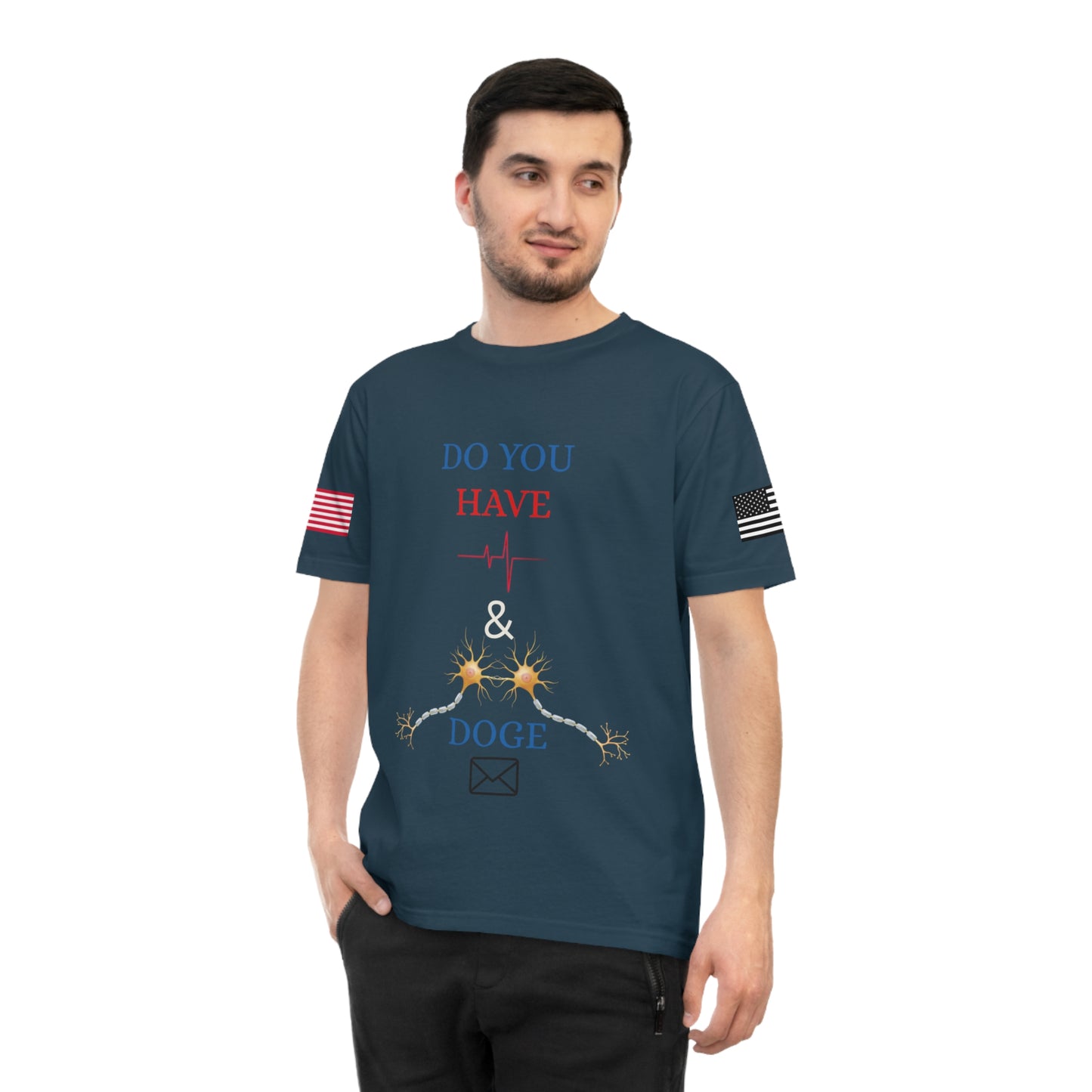 Heartbeat & Neurons Tee: Musk & DOGE’s Wake-Up Call _100% Organic Cotton