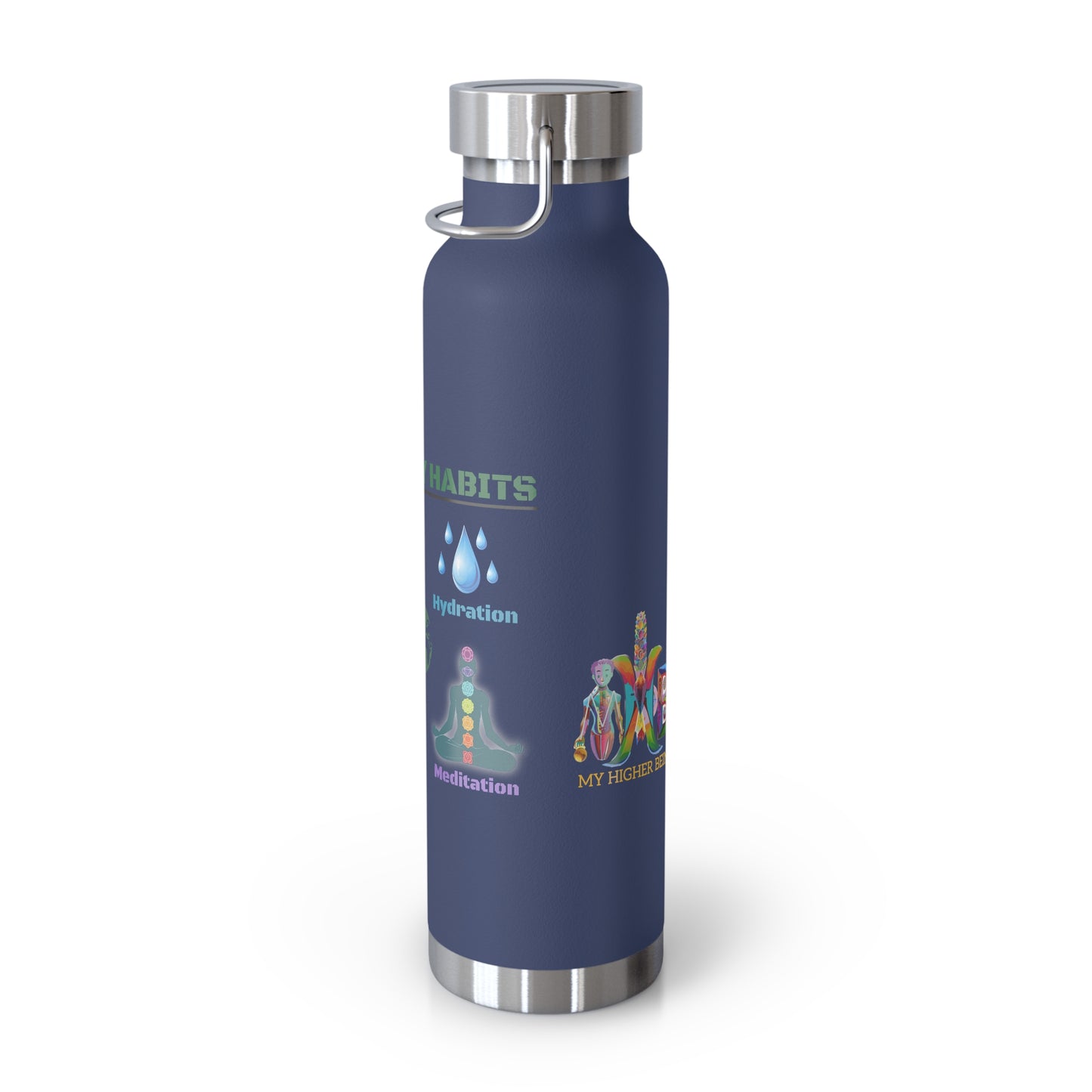'I Wear My Habits'_Copper Vacuum Insulated Bottle, 22oz