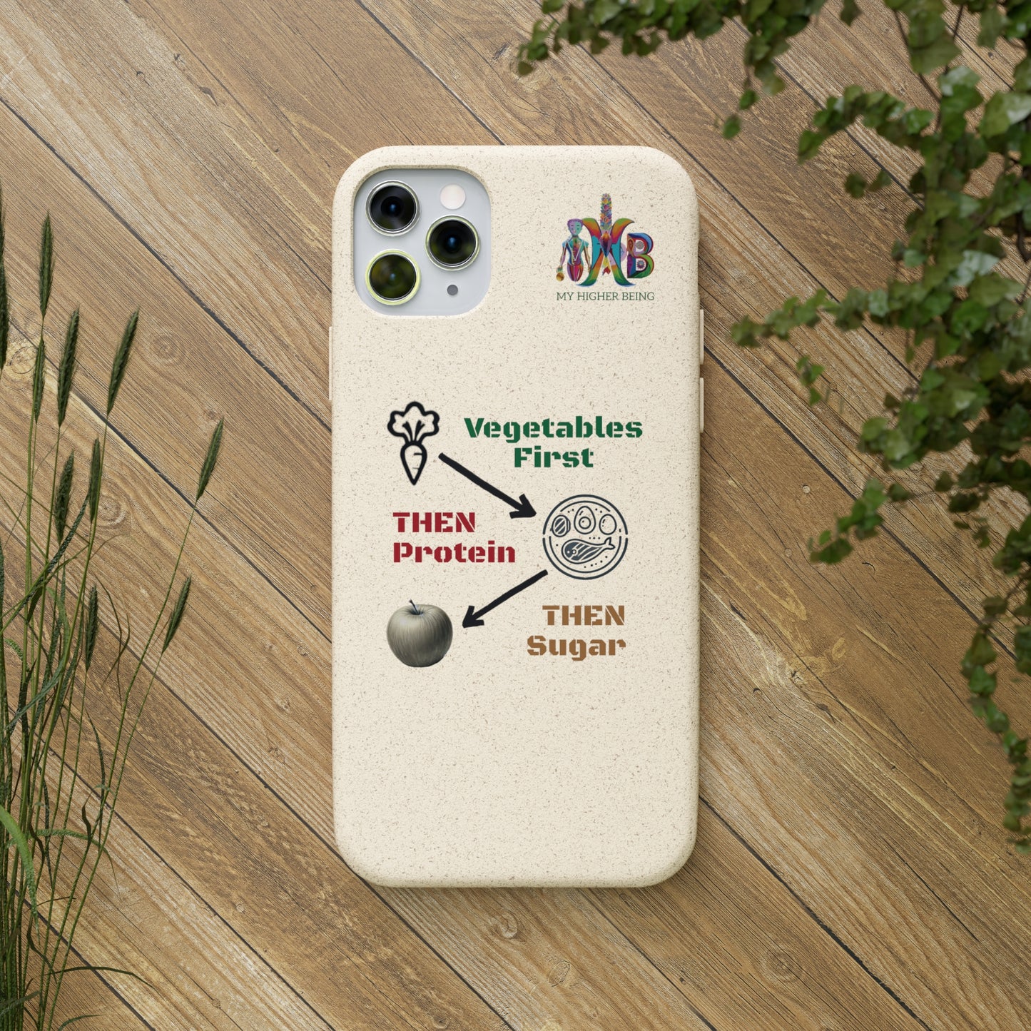 'Vegetables First'_Plastic Free Biodegradable Phone Case
