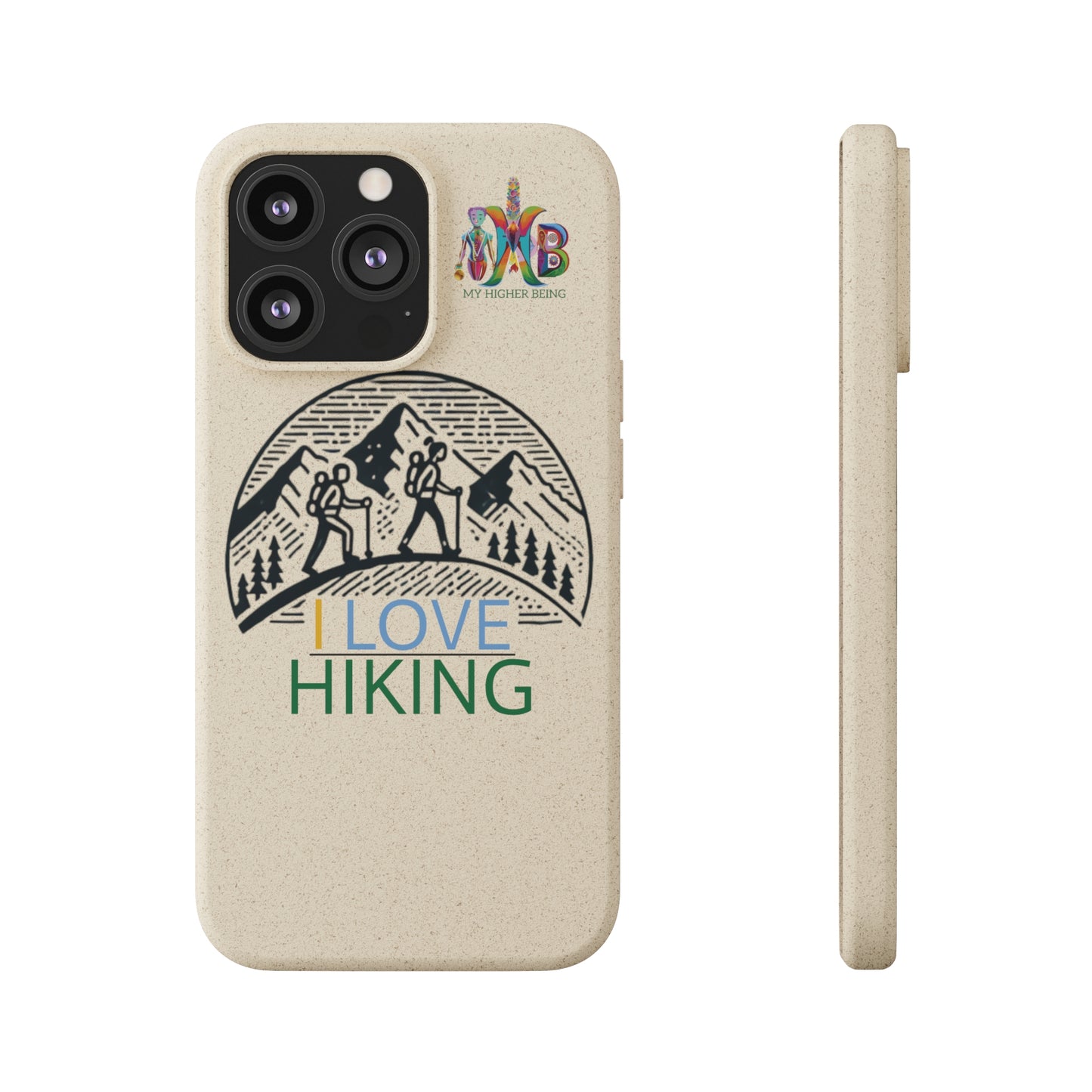 'I Love Hiking'_Plastic Free Biodegradable Phone Case