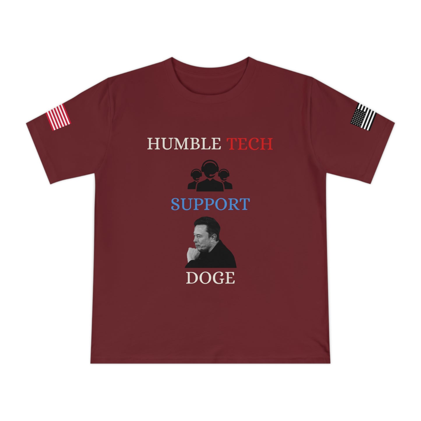 Elon Musk’s ‘Humble Tech Support’ DOGE Initiative Tee _100% Organic Cotton