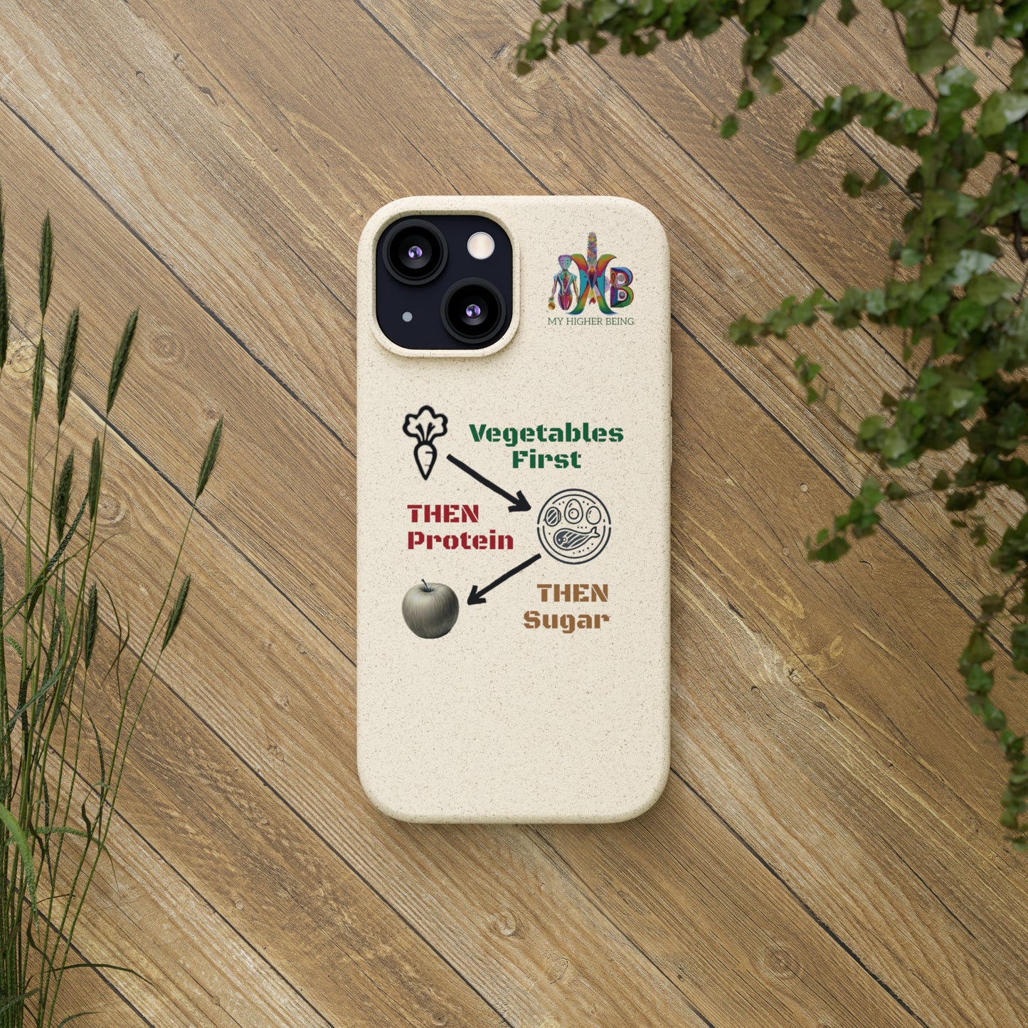 'Vegetables First'_Plastic Free Biodegradable Phone Case