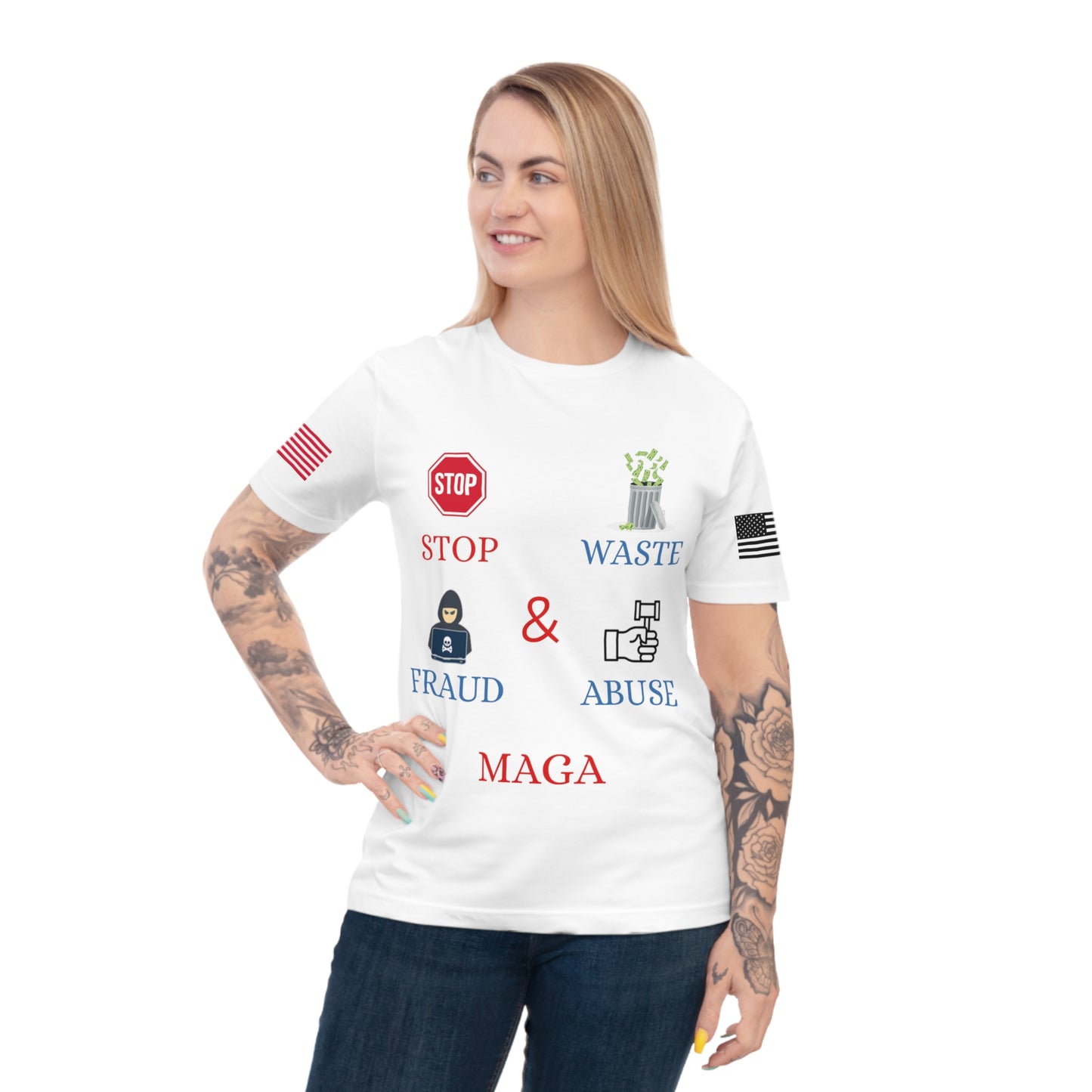 MAGA Integrity Tee: Stand Against Waste, Fraud, and Abuse _100% Organic Cotton