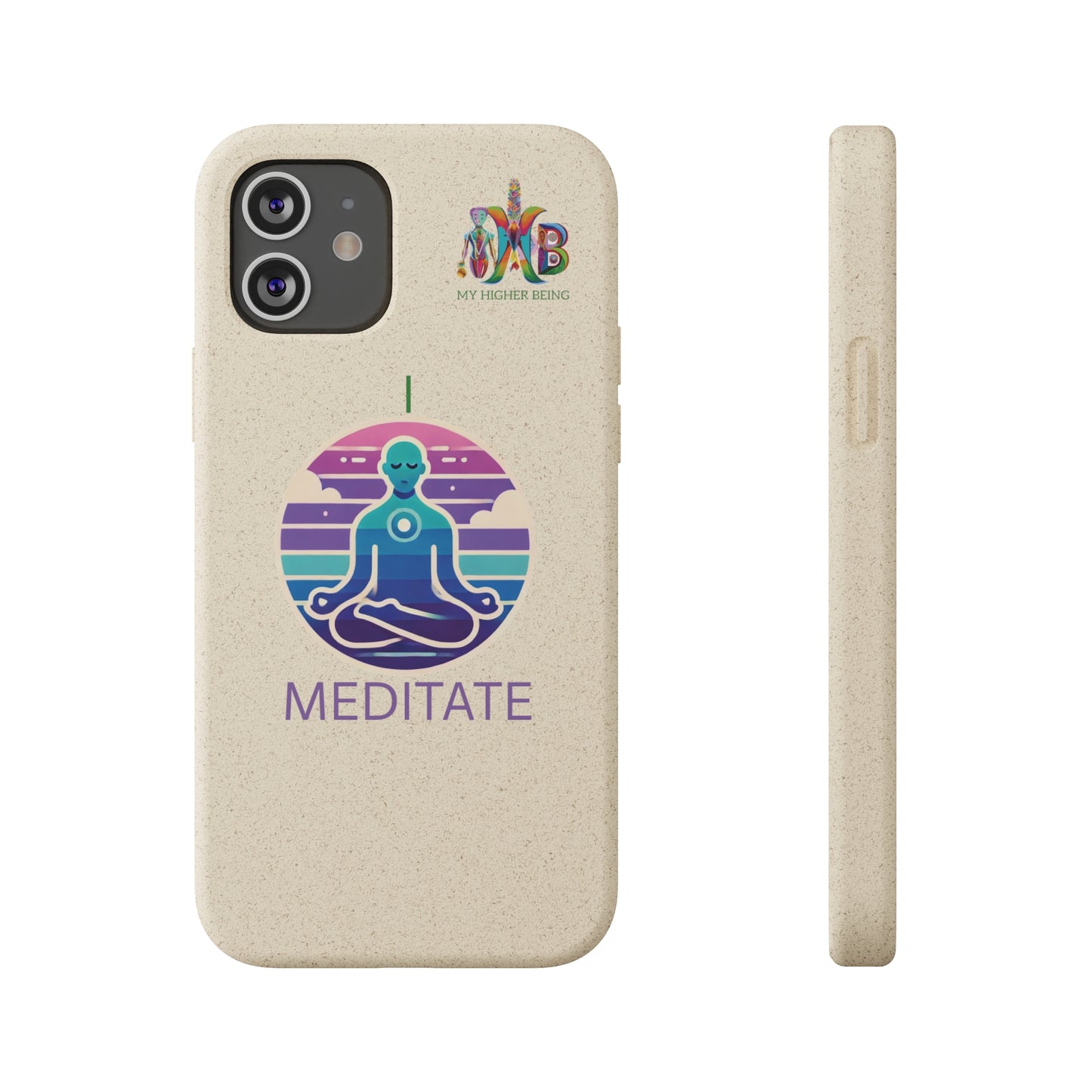 'I Meditate'_Plastic Free Biodegradable Phone Case