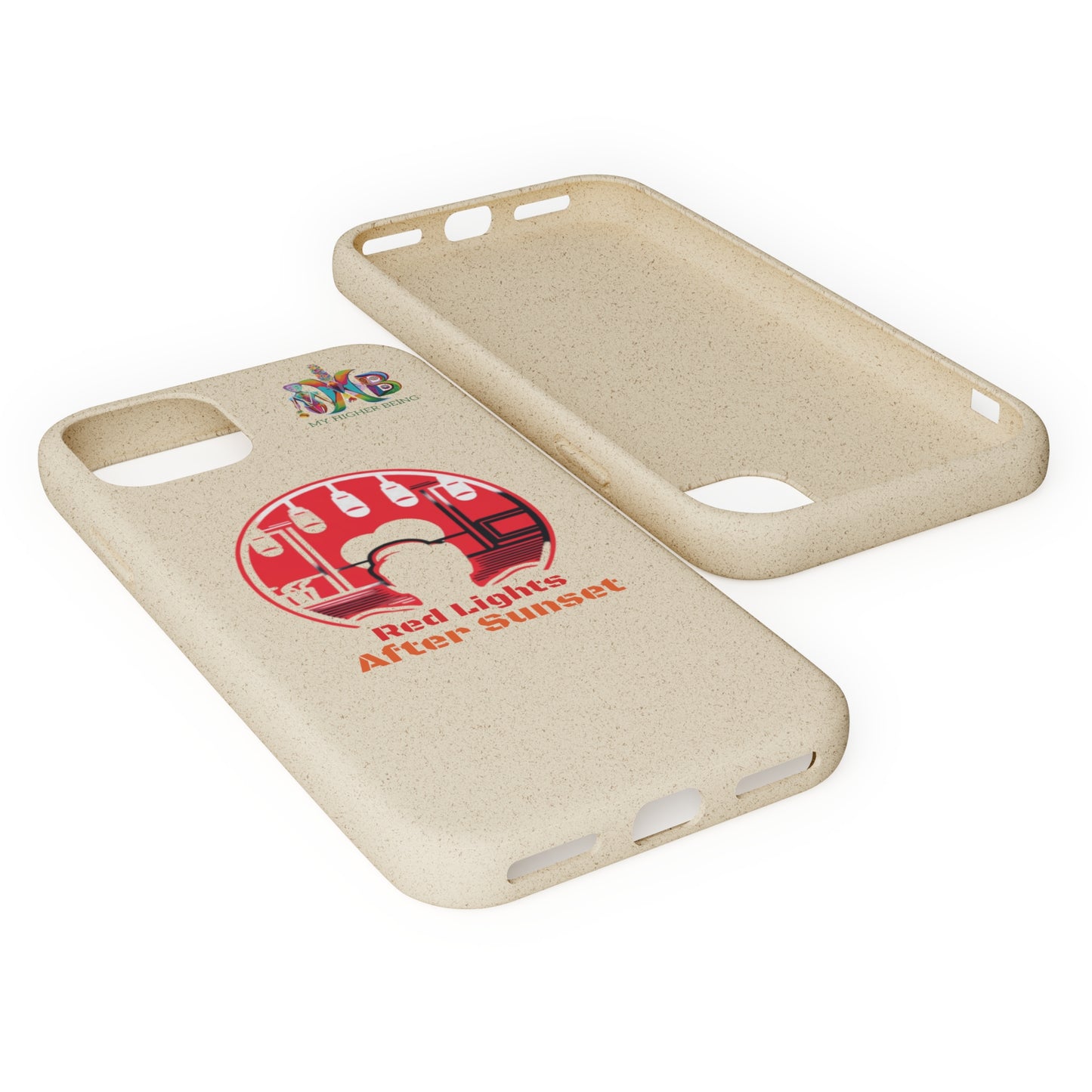 Red Lights After Sunset — Plastic Free Biodegradable Phone Case — Design 3