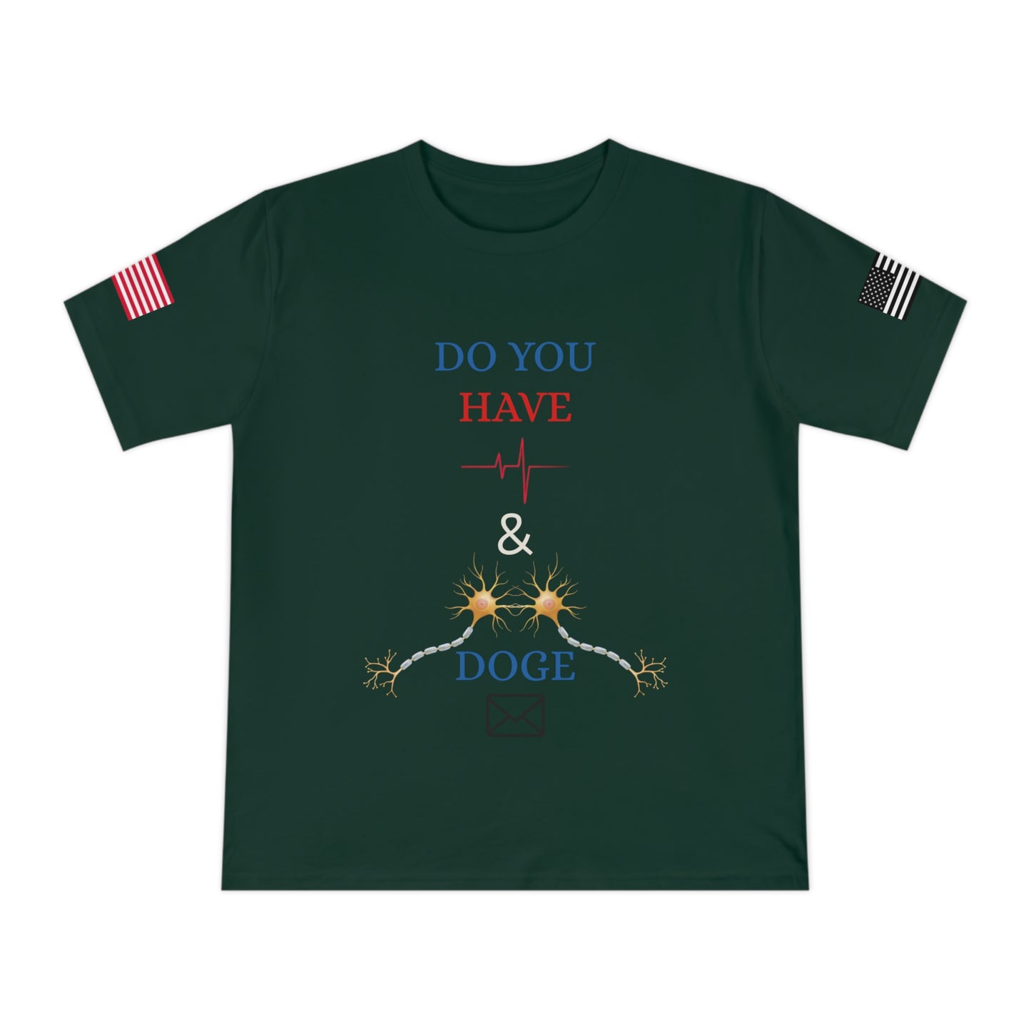 Heartbeat & Neurons Tee: Musk & DOGE’s Wake-Up Call _100% Organic Cotton