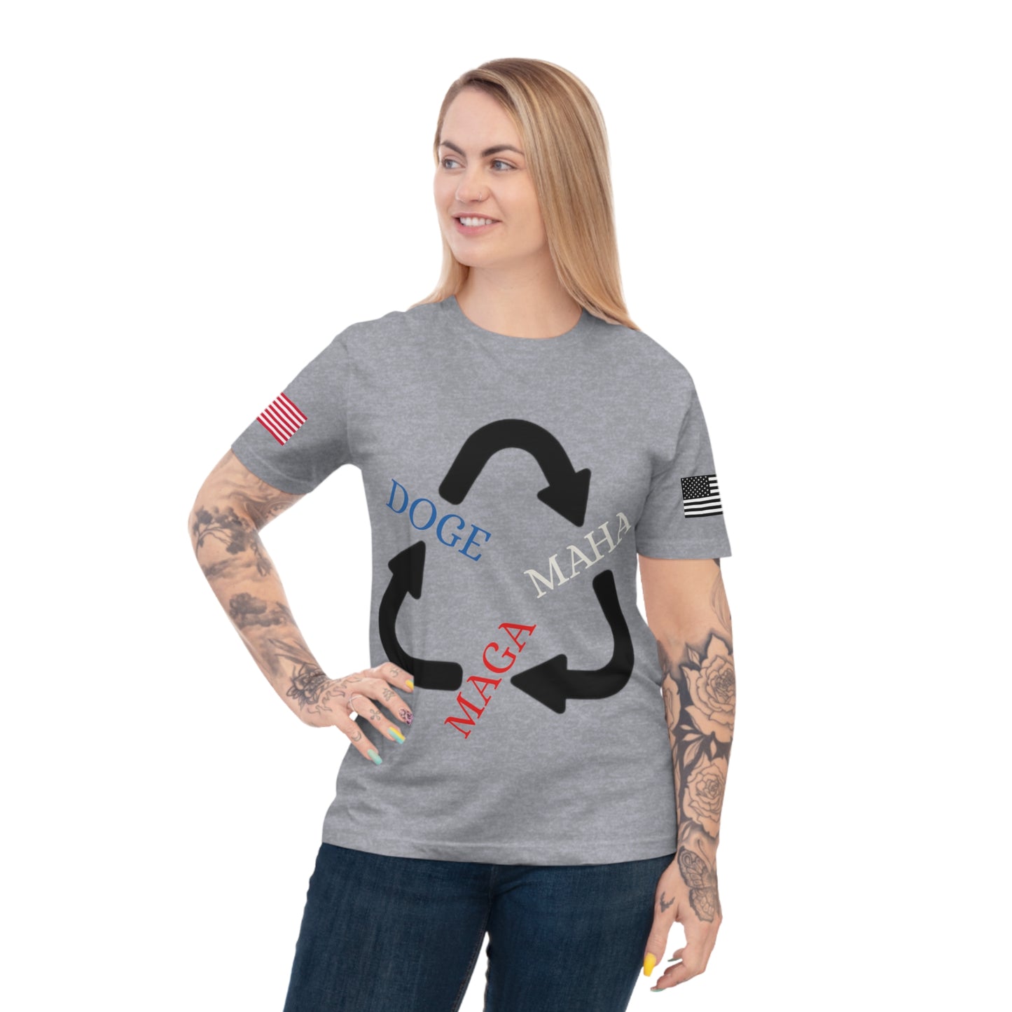 MAGA MAHA DOGE Cycle Tee _100% Organic Cotton T-Shirt