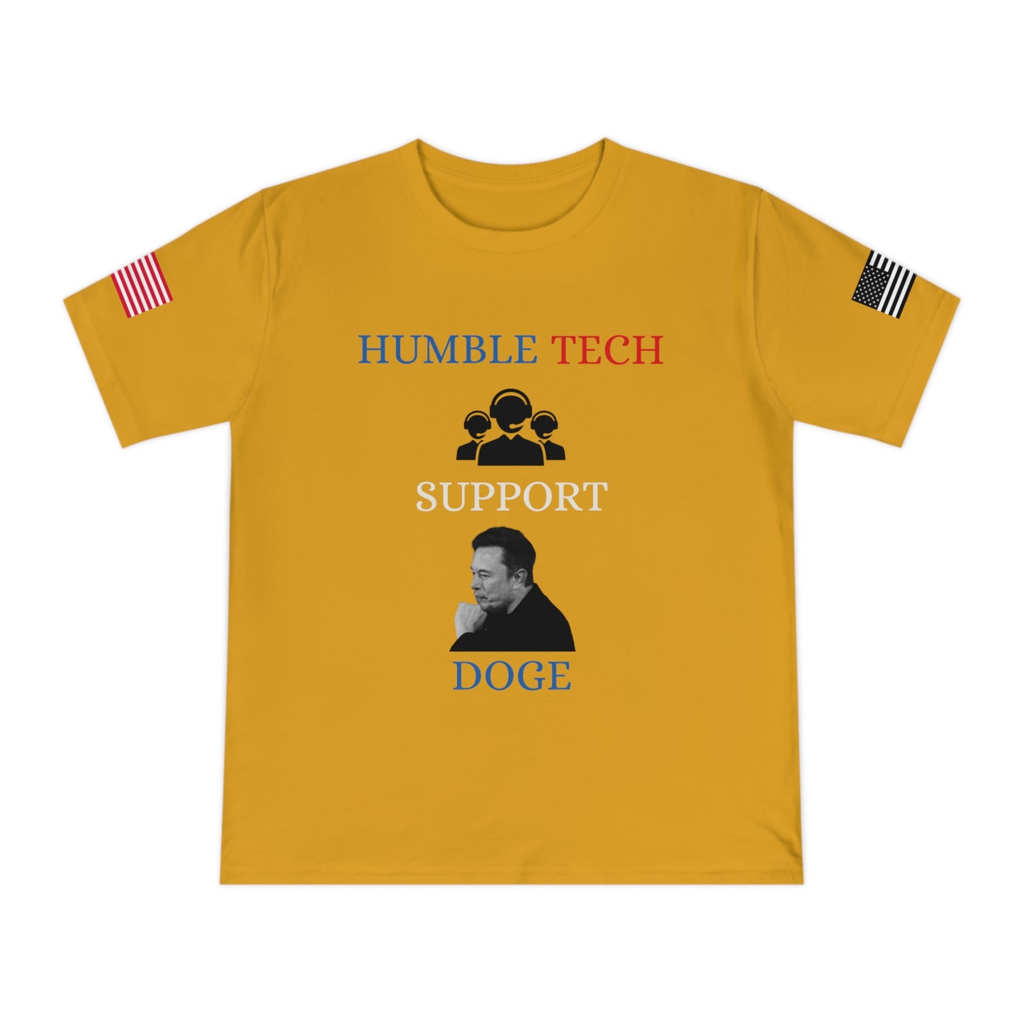 Elon Musk’s ‘Humble Tech Support’ DOGE Initiative Tee _100% Organic Cotton