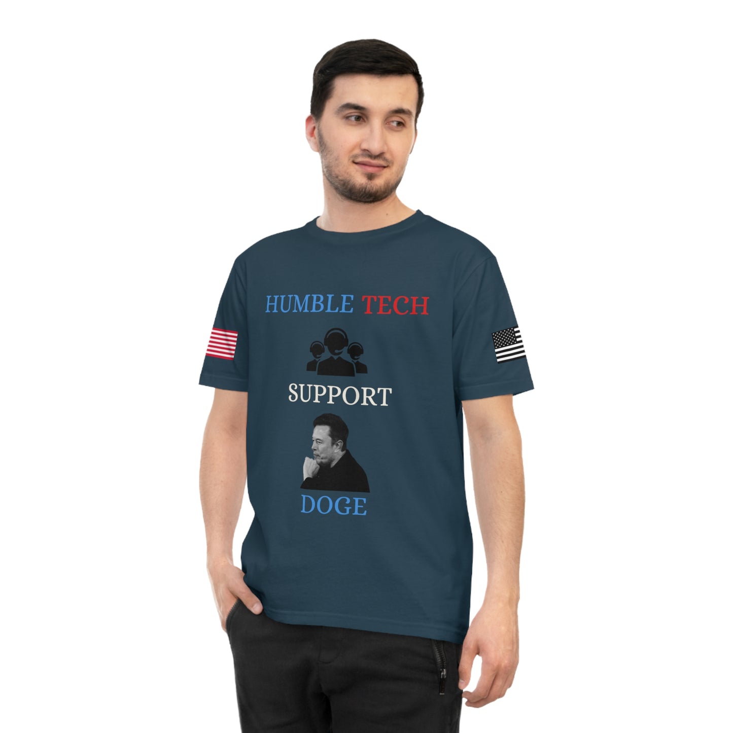Elon Musk’s ‘Humble Tech Support’ DOGE Initiative Tee _100% Organic Cotton