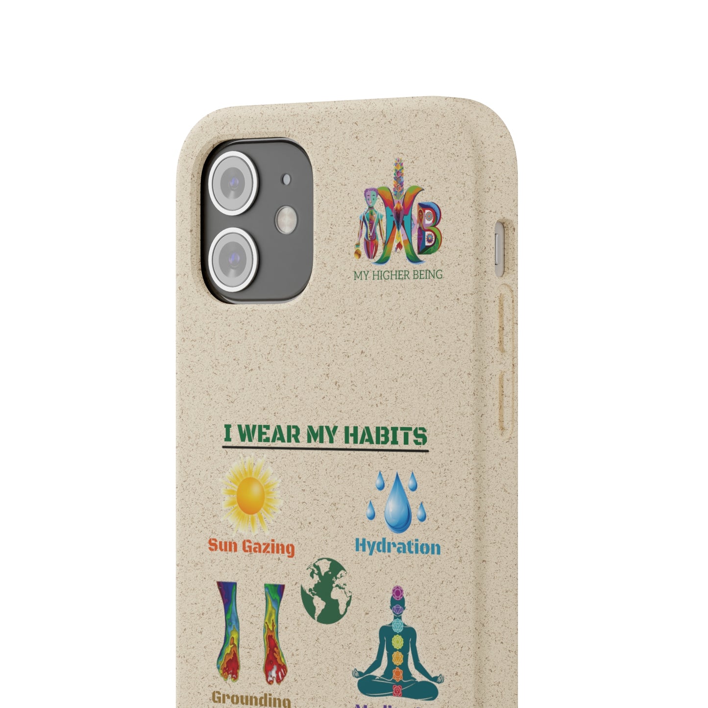 'I Wear My Habits'_Plastic Free Biodegradable Phone Case