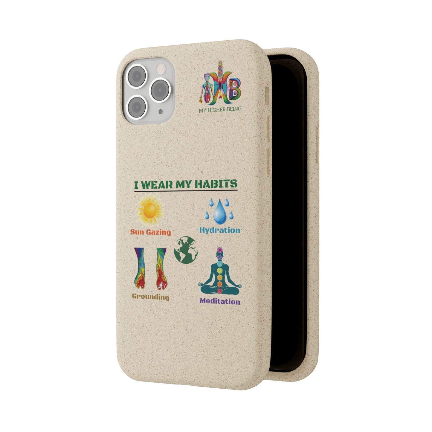 'I Wear My Habits'_Plastic Free Biodegradable Phone Case