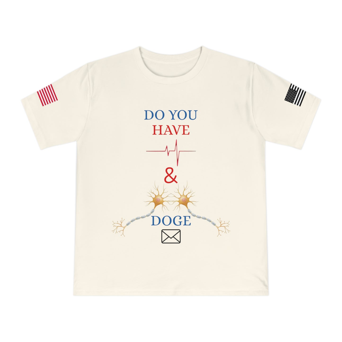 Heartbeat & Neurons Tee: Musk & DOGE’s Wake-Up Call _100% Organic Cotton