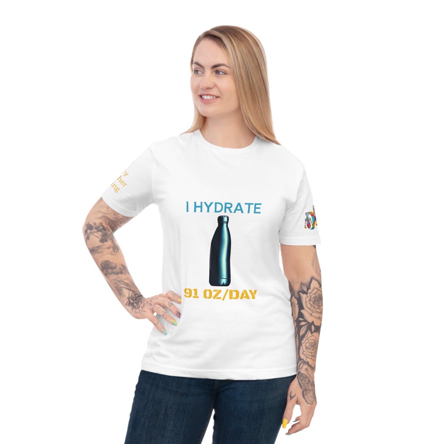 I Hydrate 91 OZ/DAY — 100% Organic Cotton T-Shirt — MHB Edition