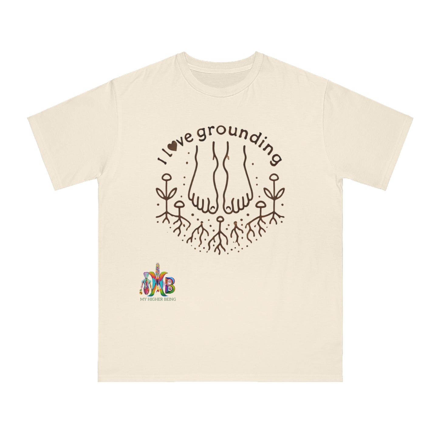 'I Love Grounding'_100% Organic Cotton T-Shirt - My Higher Being