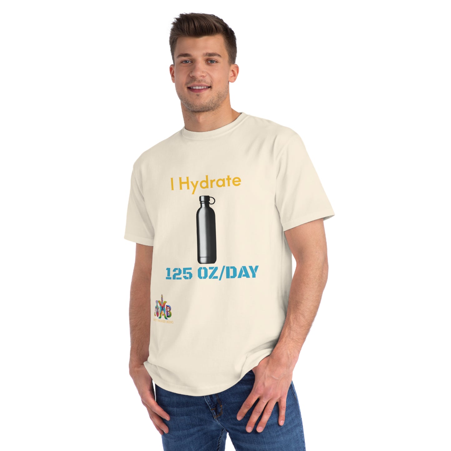 'I Hydrate 125 OZ/DAY'_100% Organic Cotton T-Shirt