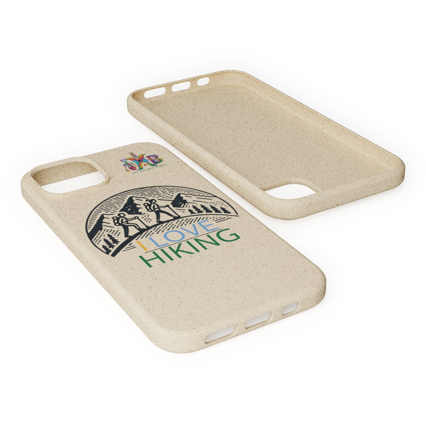 'I Love Hiking'_Plastic Free Biodegradable Phone Case