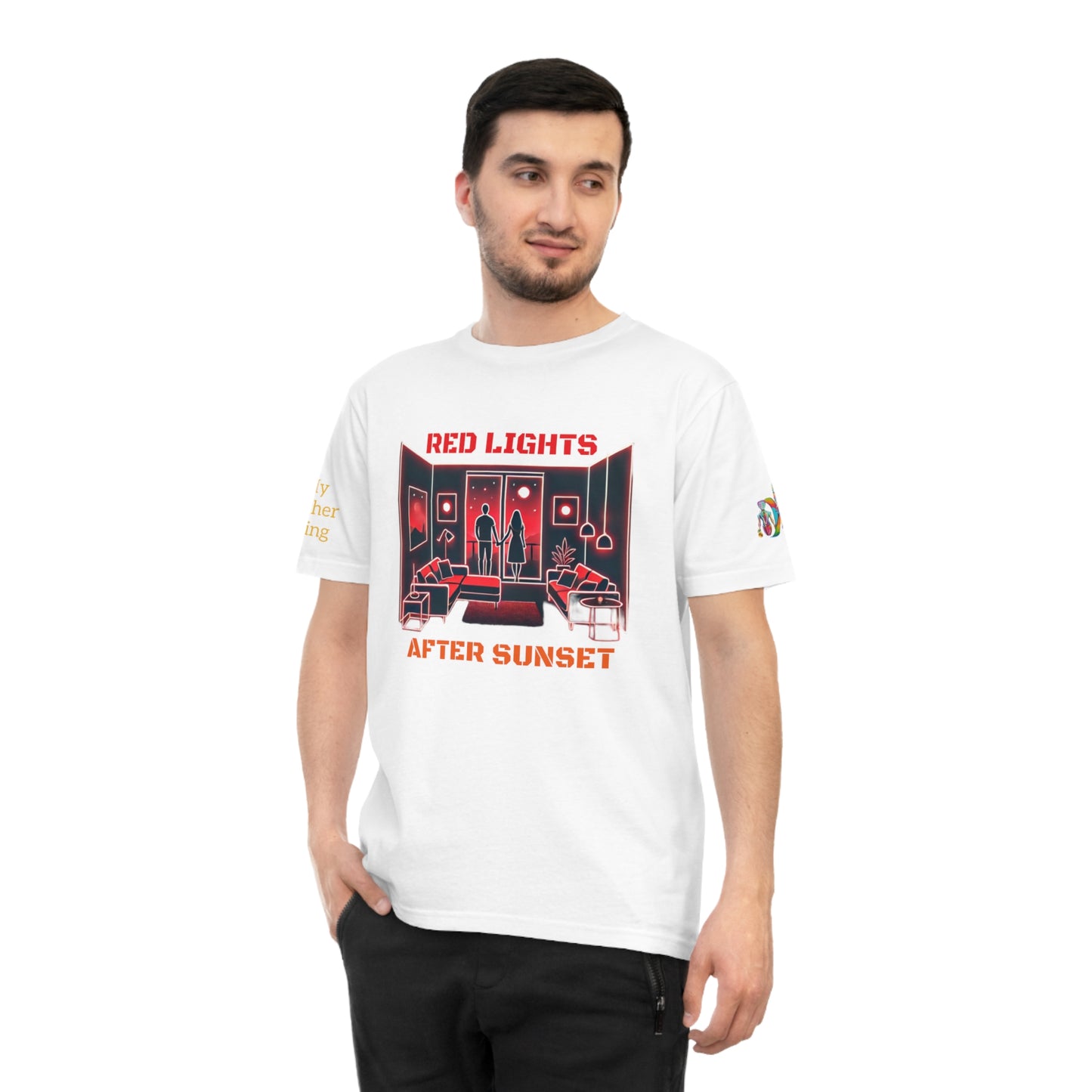'Red Lights After Sunset' (MHB EDITION)_100% Organic Cotton T-Shirt