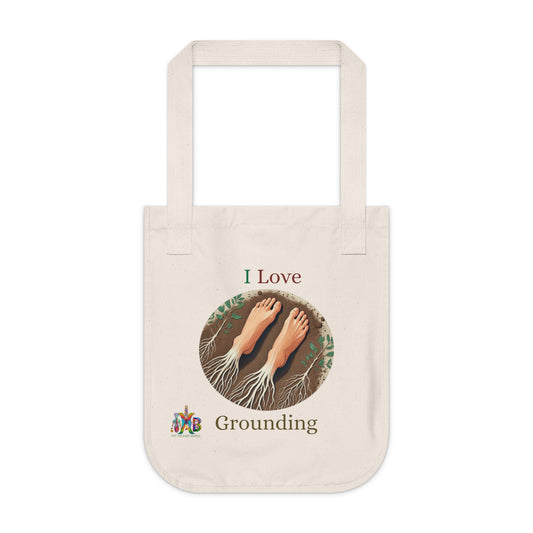 'I Love Grounding'_100% Organic Cotton Canvas Tote Bag