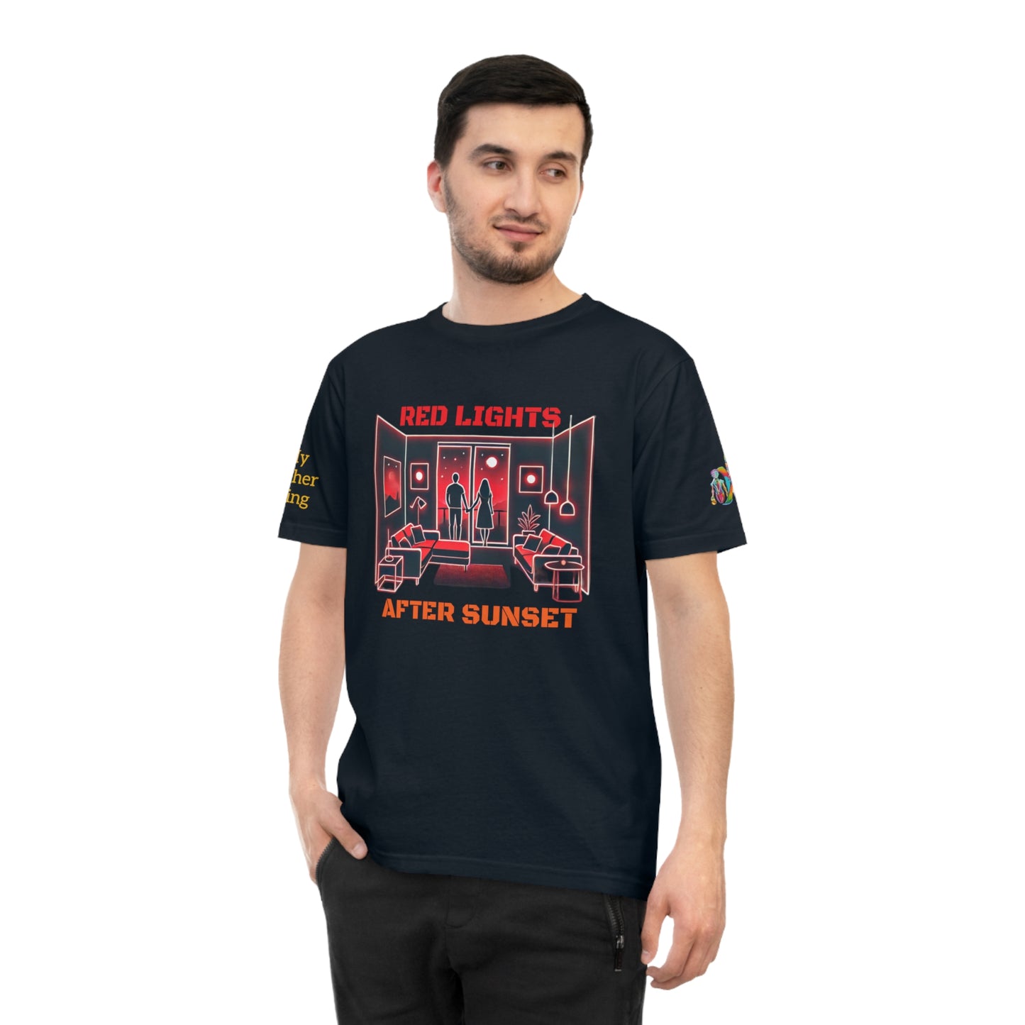 'Red Lights After Sunset' (MHB EDITION)_100% Organic Cotton T-Shirt