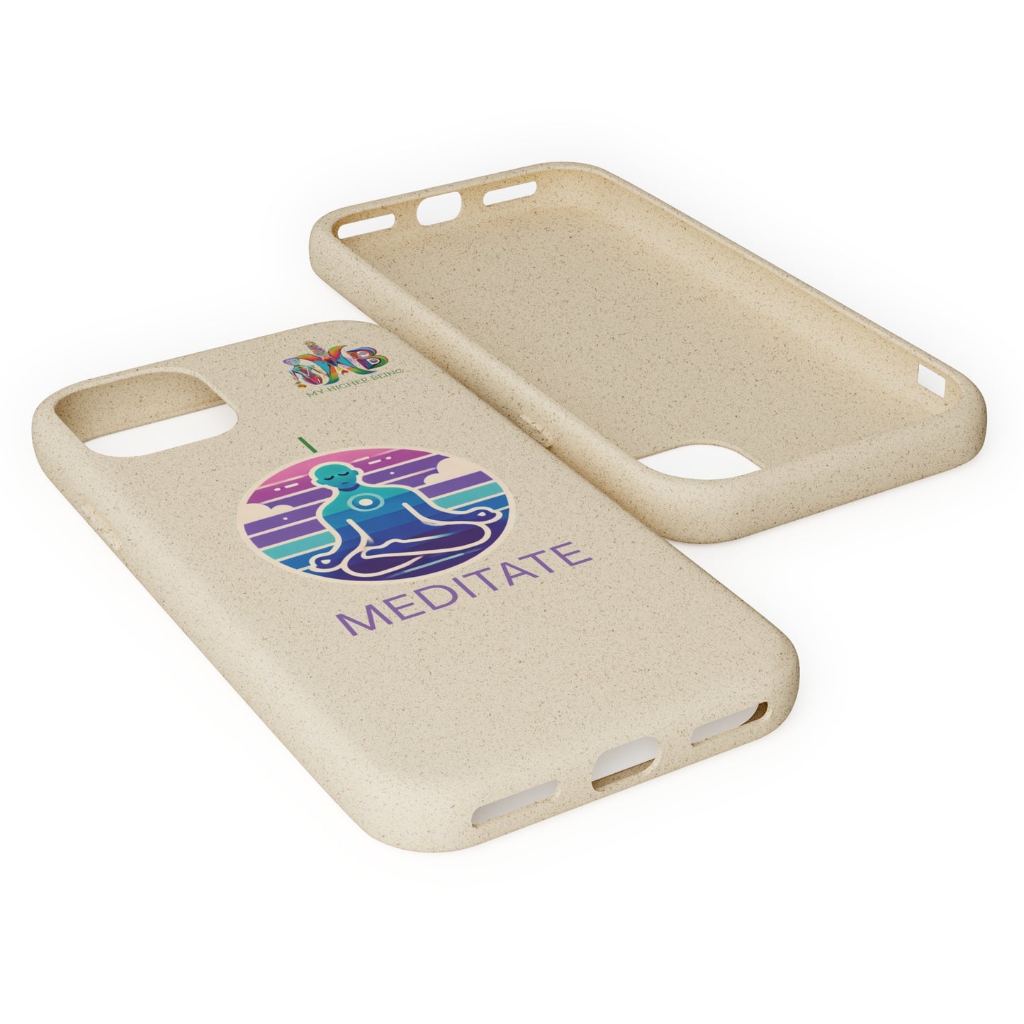 'I Meditate'_Plastic Free Biodegradable Phone Case