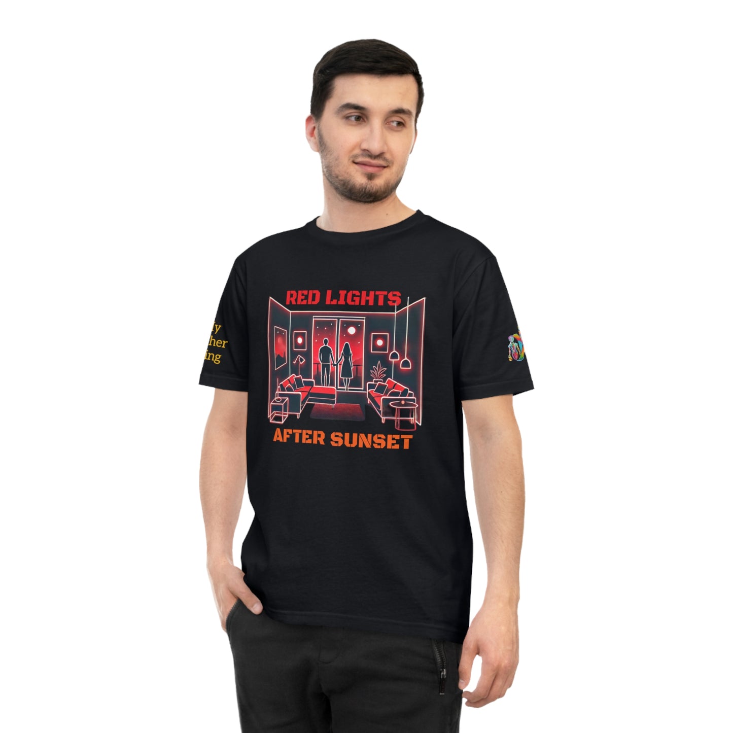 'Red Lights After Sunset' (MHB EDITION)_100% Organic Cotton T-Shirt