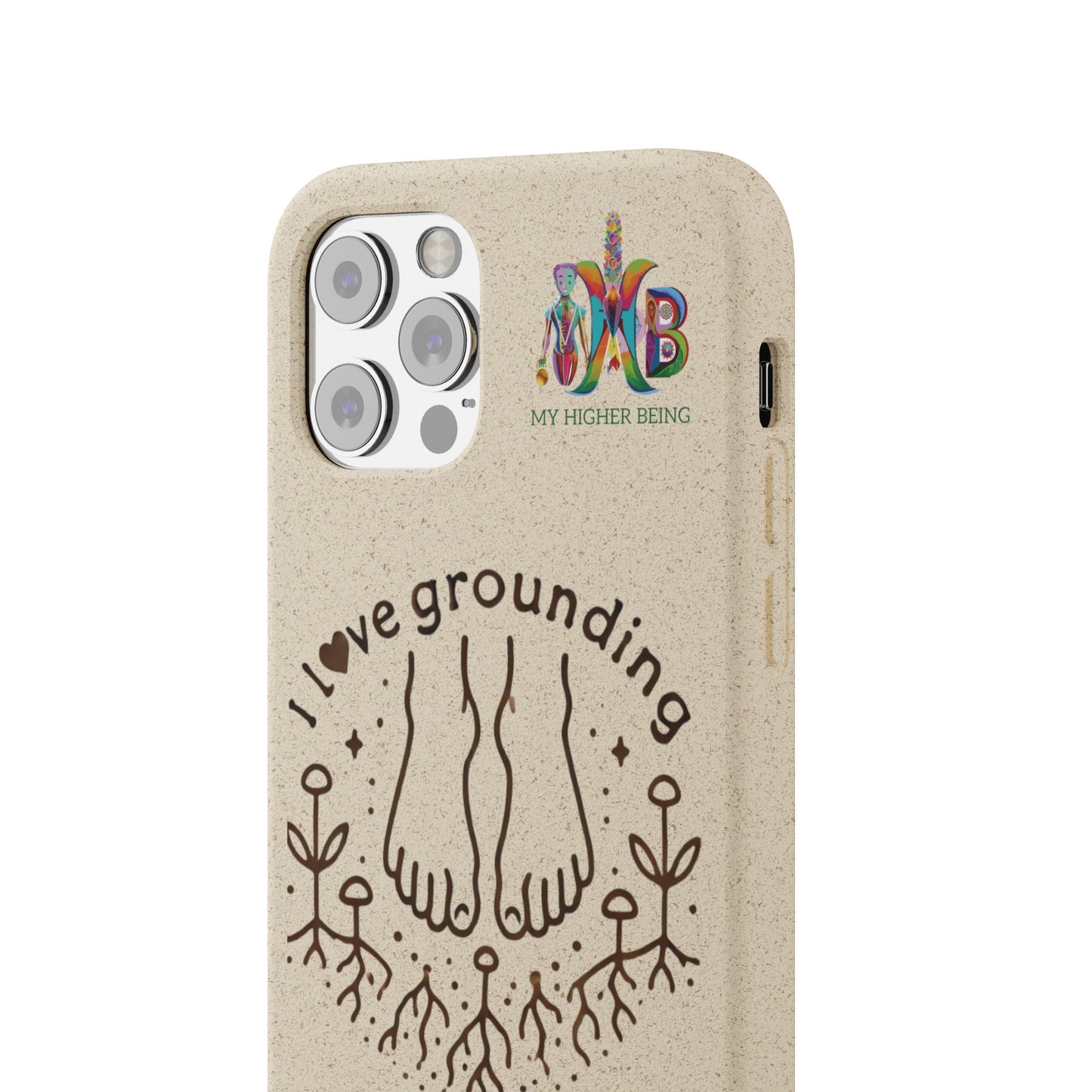 'I Love Grounding'_Plastic Free Biodegradable Phone Case