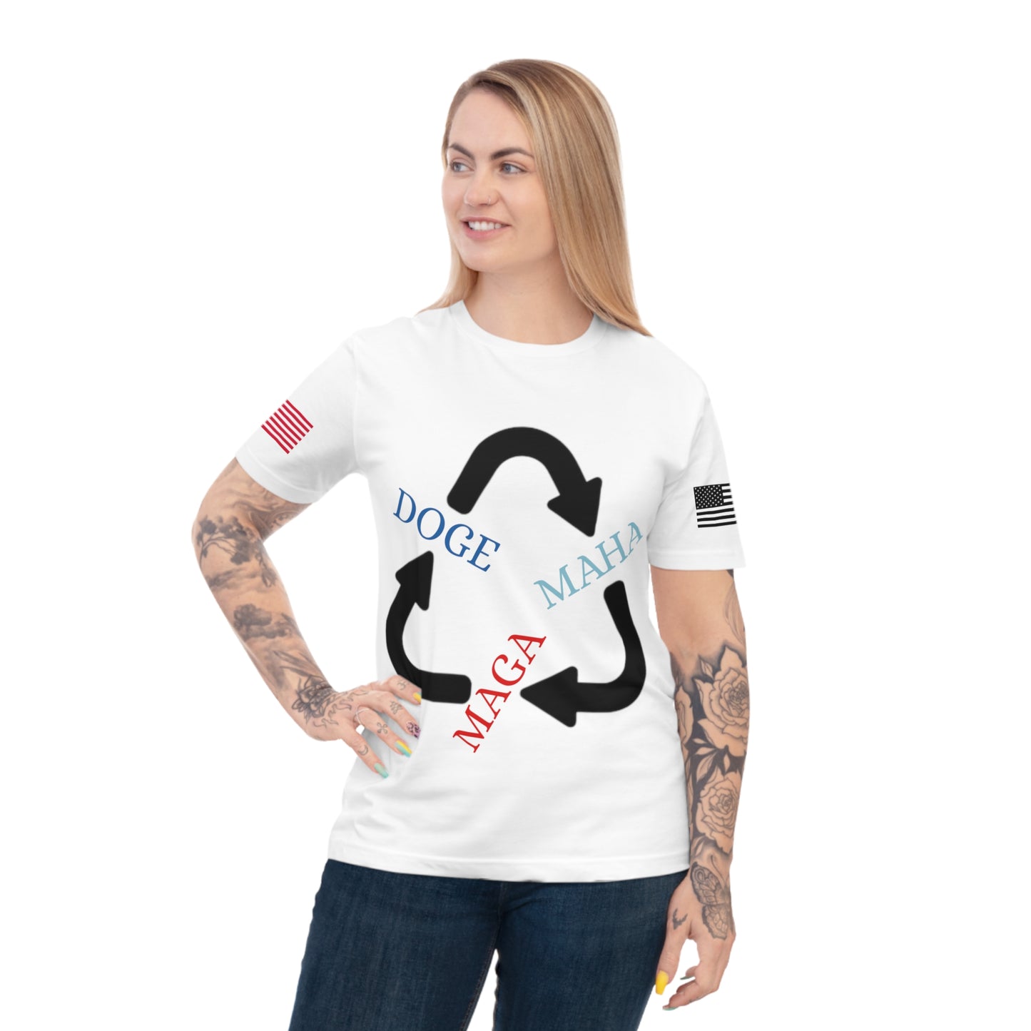 MAGA MAHA DOGE Cycle Tee _100% Organic Cotton T-Shirt