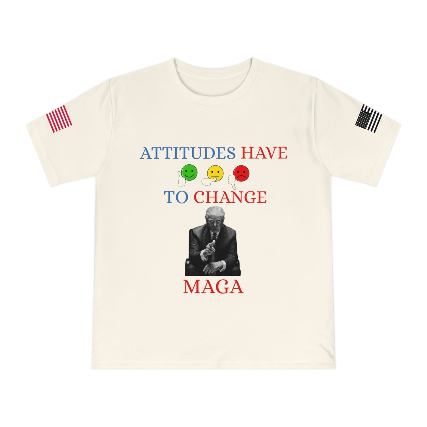Trump’s Call for Change Tee: Advocating New Attitudes for Peace _100% Organic Cotton
