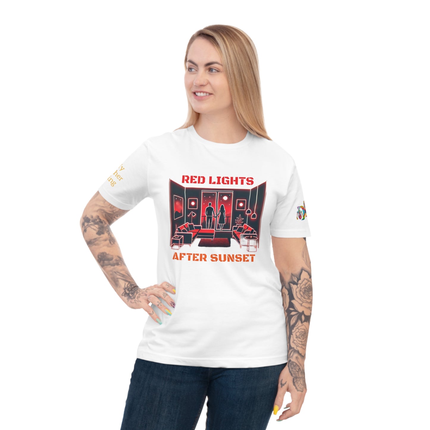 'Red Lights After Sunset' (MHB EDITION)_100% Organic Cotton T-Shirt