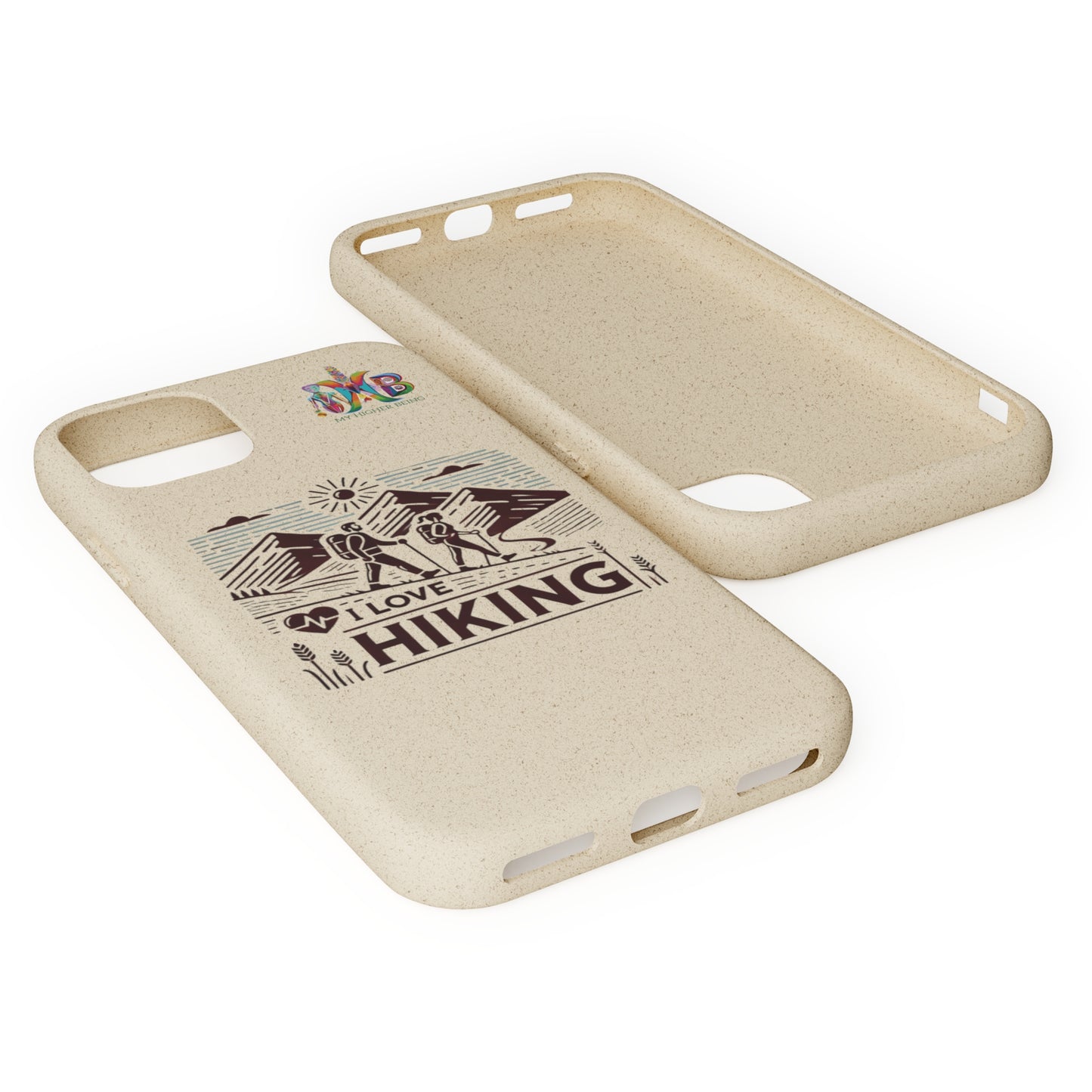 I Love Hiking — Plastic Free Biodegradable Phone Case — Design 2