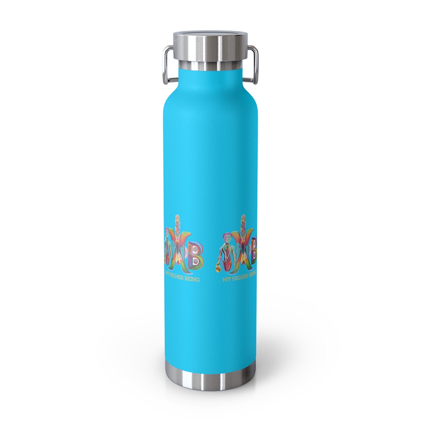 'I Hydrate 125 OZ/DAY'_Copper Vacuum Insulated Bottle, 22oz