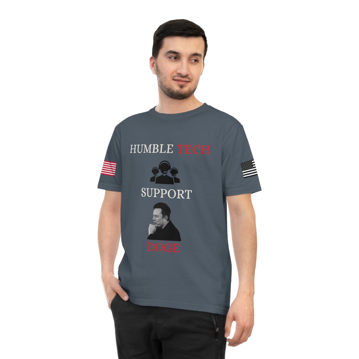 Elon Musk’s ‘Humble Tech Support’ DOGE Initiative Tee _100% Organic Cotton