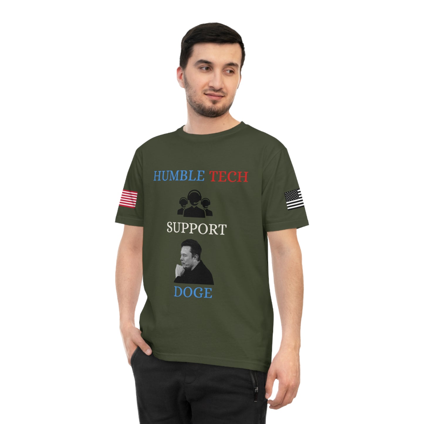 Elon Musk’s ‘Humble Tech Support’ DOGE Initiative Tee _100% Organic Cotton
