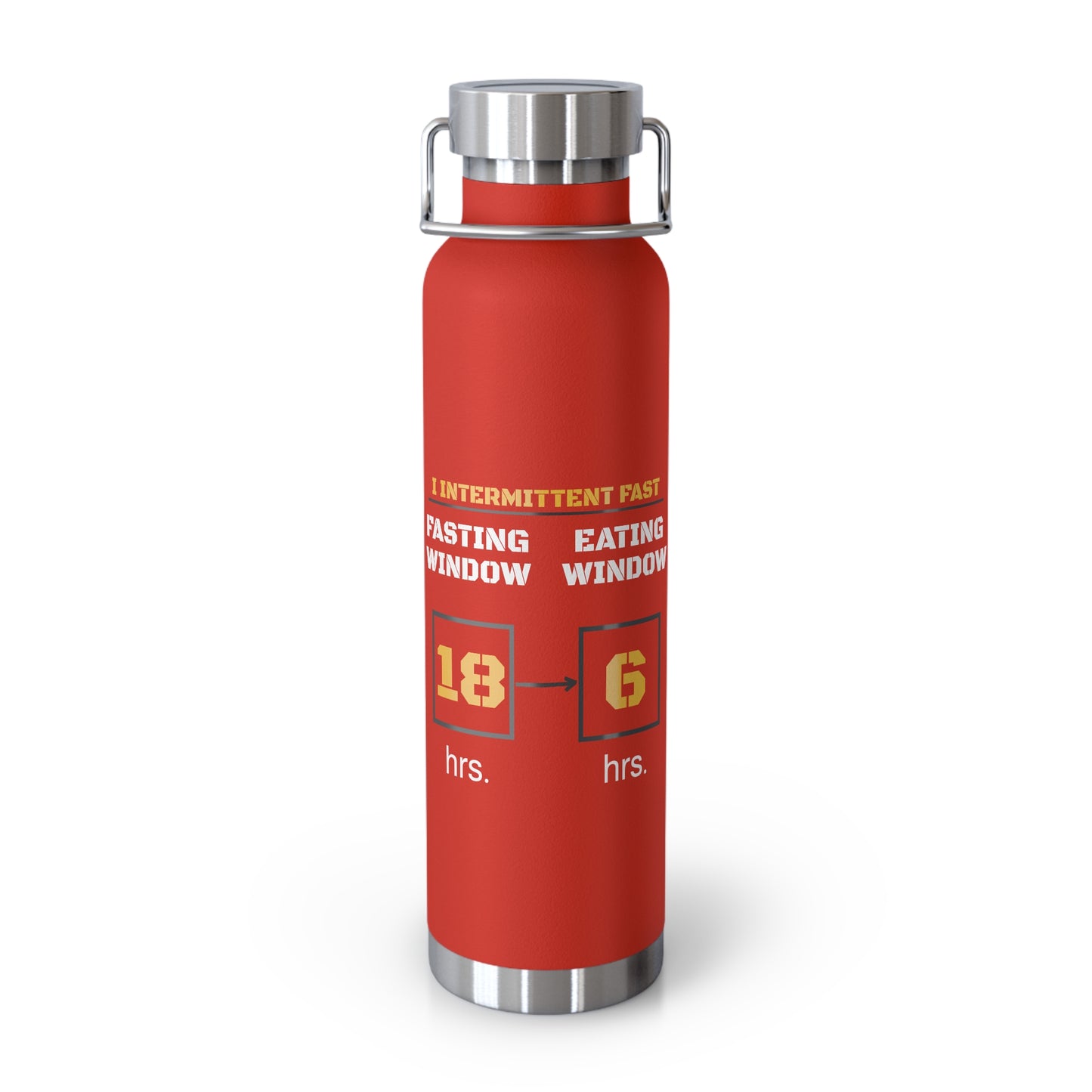 'I Intermittent Fast_18-6'_Copper Vacuum Insulated Bottle, 22oz